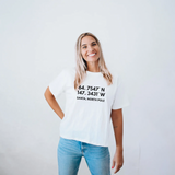 COORDINATES TO NORTH POLE | Adult Women's Tee