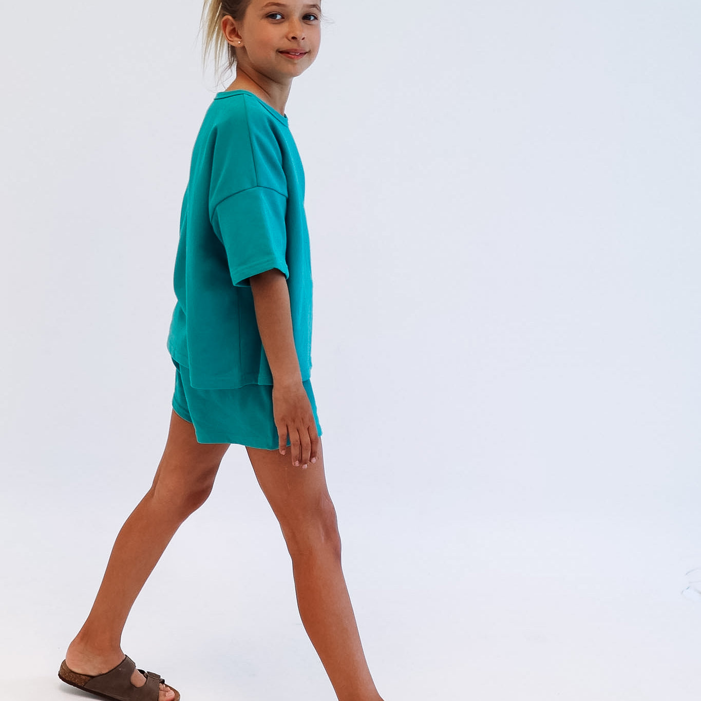 **IMPERFECT** 2 PIECES SUMMER SET | BASIC CAPSULE | MERMAID BLUE