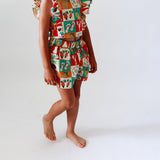 DRAPED SHORTS | BRAZIL IN SQUARES | GIRLS