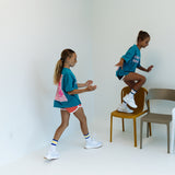 COOL KIDS READ BOOKS | TEAL + PINK| OVERSIZED KIDS TEE
