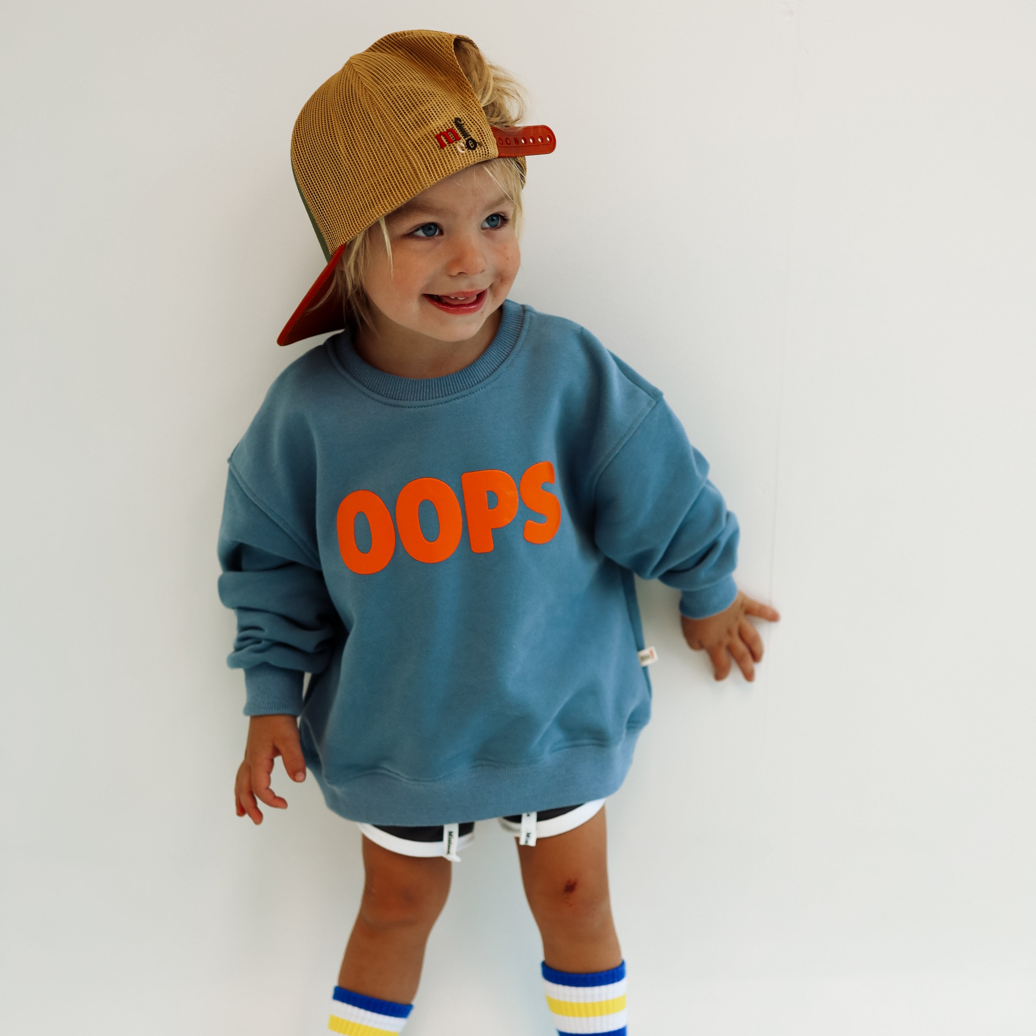 SORRY, MY DOG ATE MY HOMEWORK | DUSTY BLUE | oversized drop shoulder | KIDS