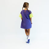 MIA DRESS | PURPLE + GREEN  | Girls T-shirt Dress