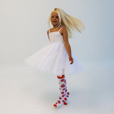PUMPKIN + POLKA DOTS | knee high socks