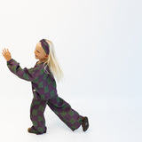 MAYA SET | 2 PIECE OUTFIT | PURPLE + GREEN CHECKERED | GIRLS
