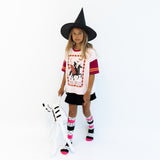 BLACK + PINK + WHITE | knee high socks