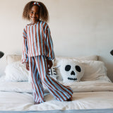MAYA SET | 2 PIECE OUTFIT | RUSTY + BLUE STRIPES | GIRLS