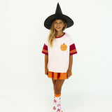 TIS THE SEASON TO BE SPOOKY  | BURGUNDY | OVERSIZED KIDS TEE