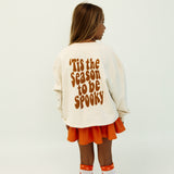 TIS THE SEASON TO BE SPOOKY| in cream | oversized pullover  | KIDS