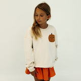 TIS THE SEASON TO BE SPOOKY| in cream | oversized pullover  | KIDS