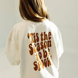 TIS THE SEASON TO BE SPOOKY| in cream | oversized pullover  | KIDS