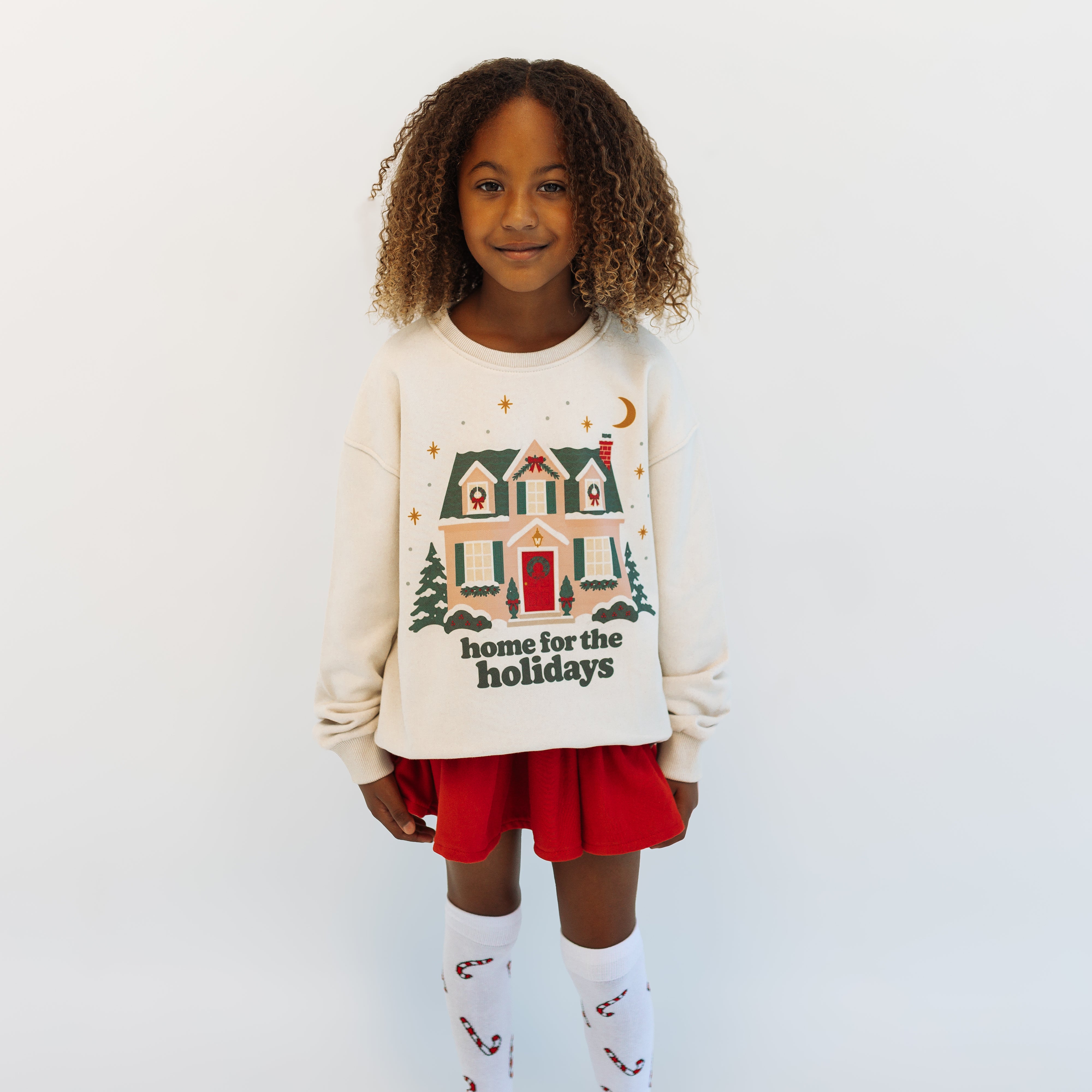 HOME FOR THE HOLIDAYS pullover| oversized drop shoulder | KIDS