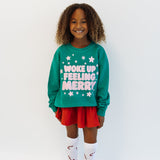 FEELING MERRY | IN GREEN | oversized drop shoulder | KIDS