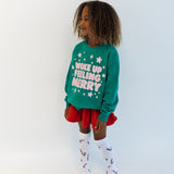 FEELING MERRY | IN GREEN | oversized drop shoulder | KIDS