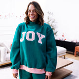 JOY | EMBROIDERED FLEECE MOCKNECK | WOMEN