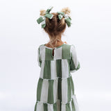 BOW CLIP | GREEN STRIPES