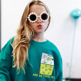 ARE WE THERE YET? | IN GREEN | oversized drop shoulder | KIDS
