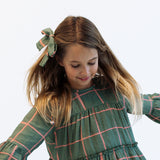 BOW CLIP | GREEN PLAID