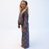 MAYA SET | 2 PIECE OUTFIT | PURPLE + GREEN CHECKERED | GIRLS