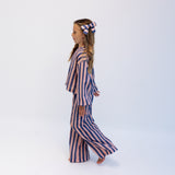 MAYA SET | 2 PIECE OUTFIT | BLUE + PINK STRIPES | GIRLS