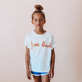 FREE BIRD in burnt orange | OVERSIZED | Kids Tee