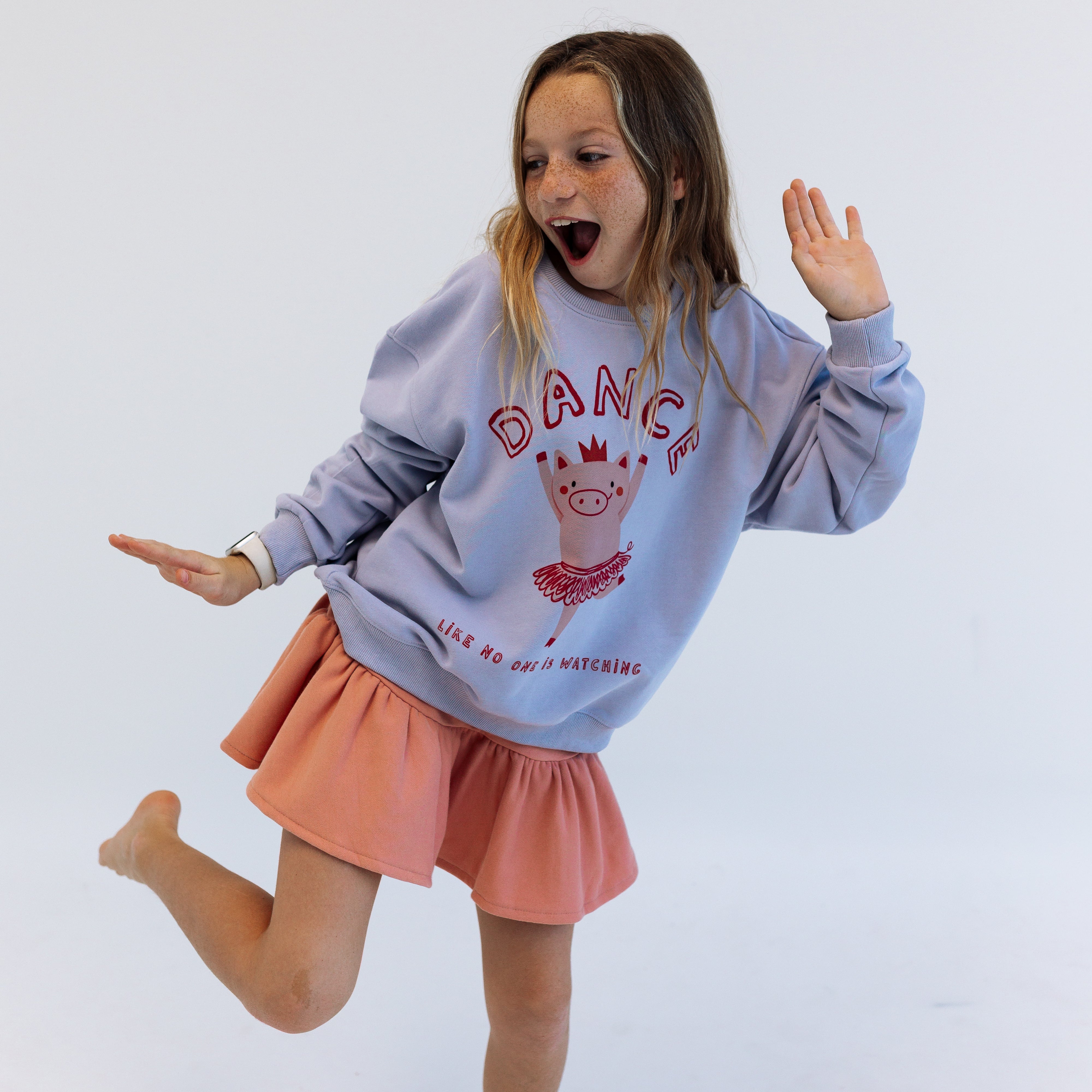 DANCE LIKE NO ONE IS WATCHING | IN POWDER BLUE | oversized drop shoulder | KIDS