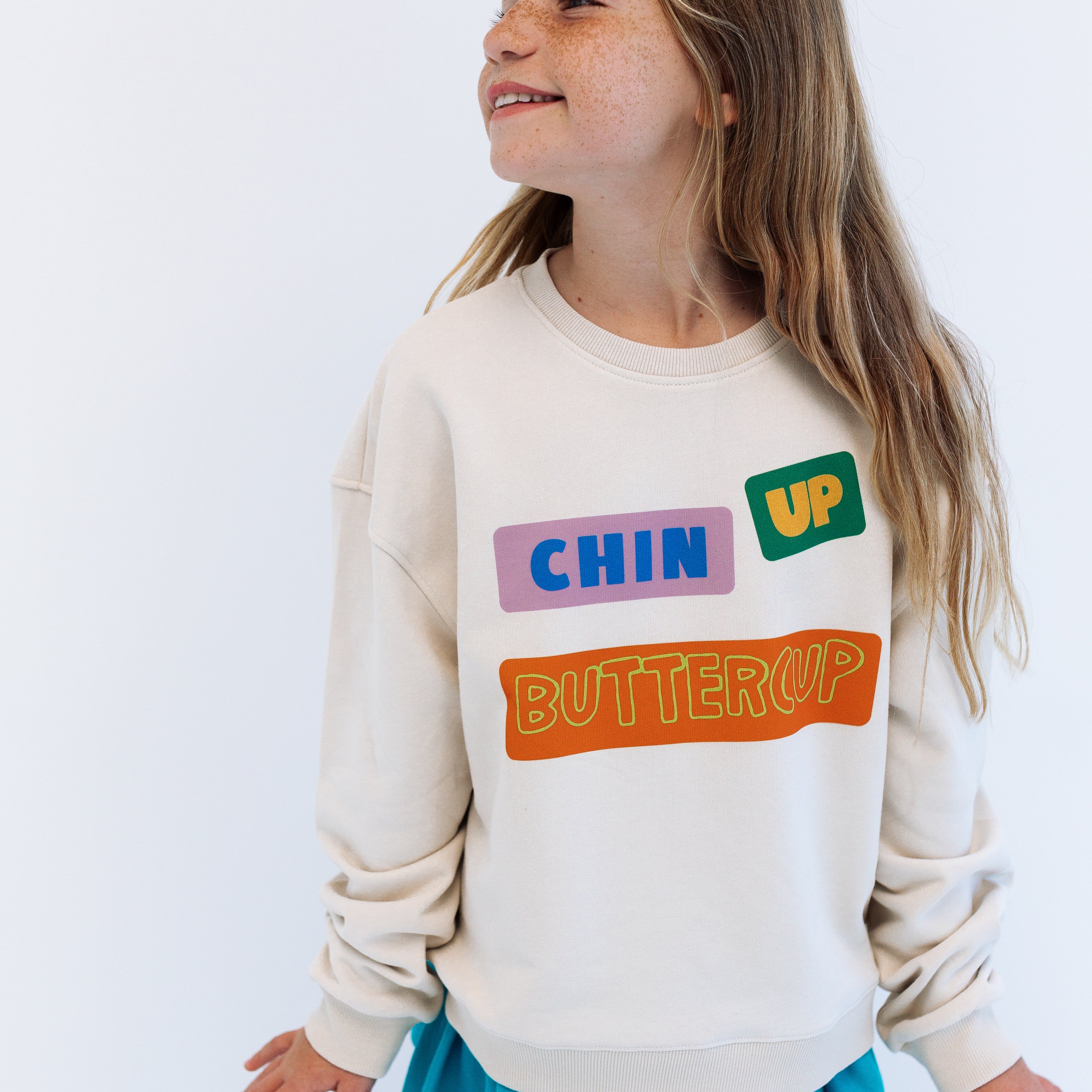 CHIN UP BUTTERCUP | oversized drop shoulder | KIDS