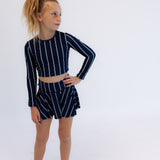 MA-ME-MI | SKORT | STRIPED NAVY