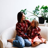 BOWS ALL OVER  | IN BROWN | Drop Shoulder Oversized Pullover | ADULT