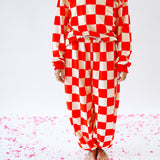 ADULT JOGGER | CHECKERED RED