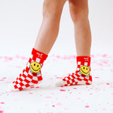 SMILE CHECKERED  | socks | retro tube