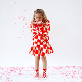 SMILE CHECKERED  | socks | retro tube