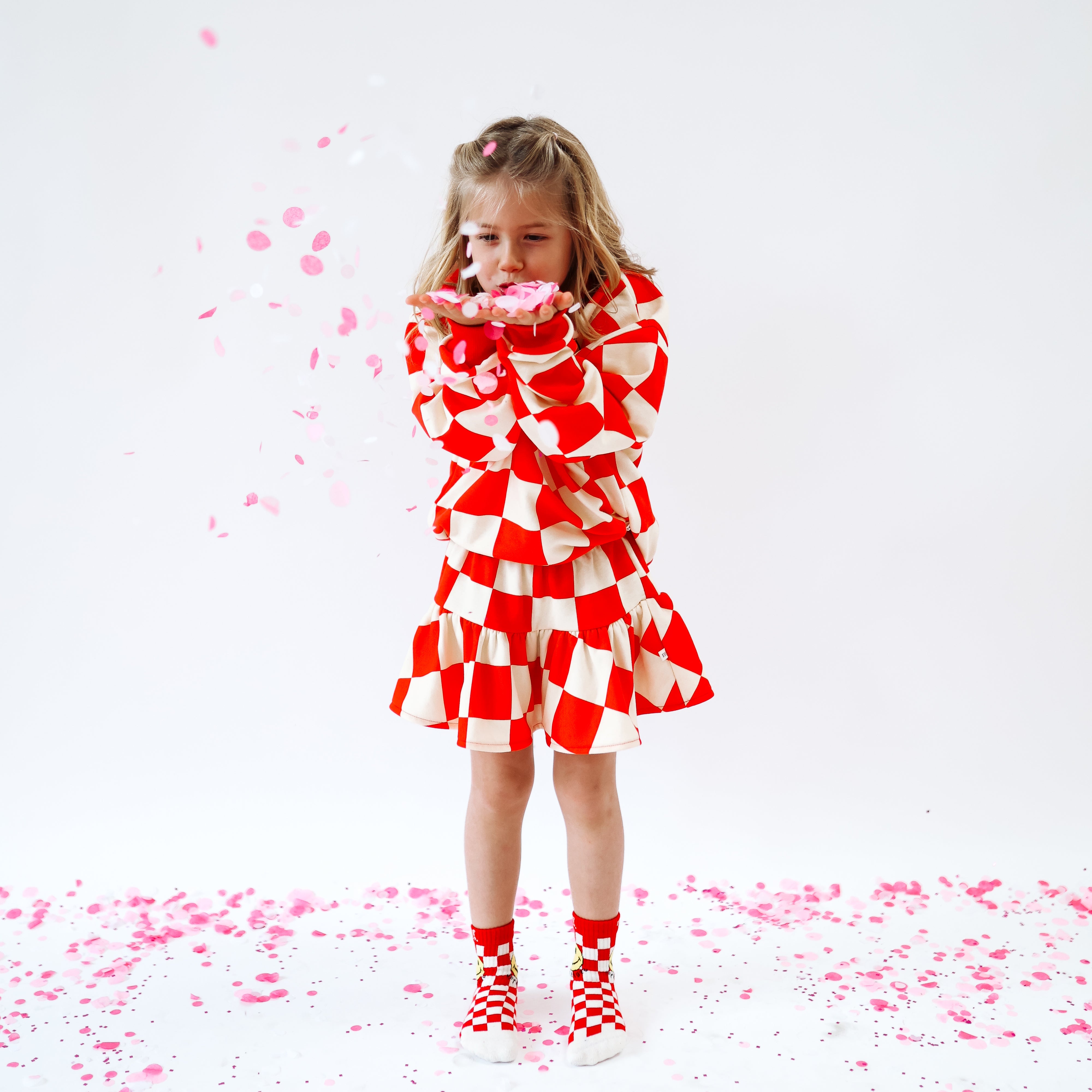 SMILE CHECKERED  | socks | retro tube