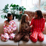 MAYA SET | 2 PIECE OUTFIT | PINK + RED STRIPES | GIRLS