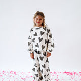 MAYA SET | 2 PIECE OUTFIT | BLACK HEARTS ALL OVER | GIRLS