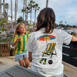 STRIPED GREEN + YELLOW | Kids Tee