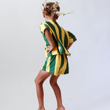 2 PIECES SUMMER SET | STRIPED GREEN + YELLOW | GIRLS