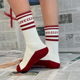 LOVE CLUB | IN BURGUNDY | socks | retro tube