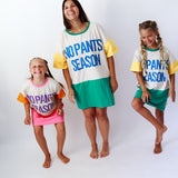 NO PANTS SEASON™  COLORBLOCK GREEN + YELLOW | Adult Cover-Up