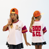 BOO & CO. | BURGUNDY | OVERSIZED KIDS TEE