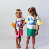 NO PANTS SEASON™  COLORBLOCK GREEN + YELLOW | Kids Cover-Up