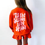 'TIS THE SEASON TO BE SPOOKY | FRONT + BACK PRINT | oversized  drop shoulder | KIDS