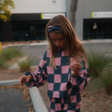 MAYA SET | 2 PIECE OUTFIT | CHECKERED PINK + BLUE | GIRLS