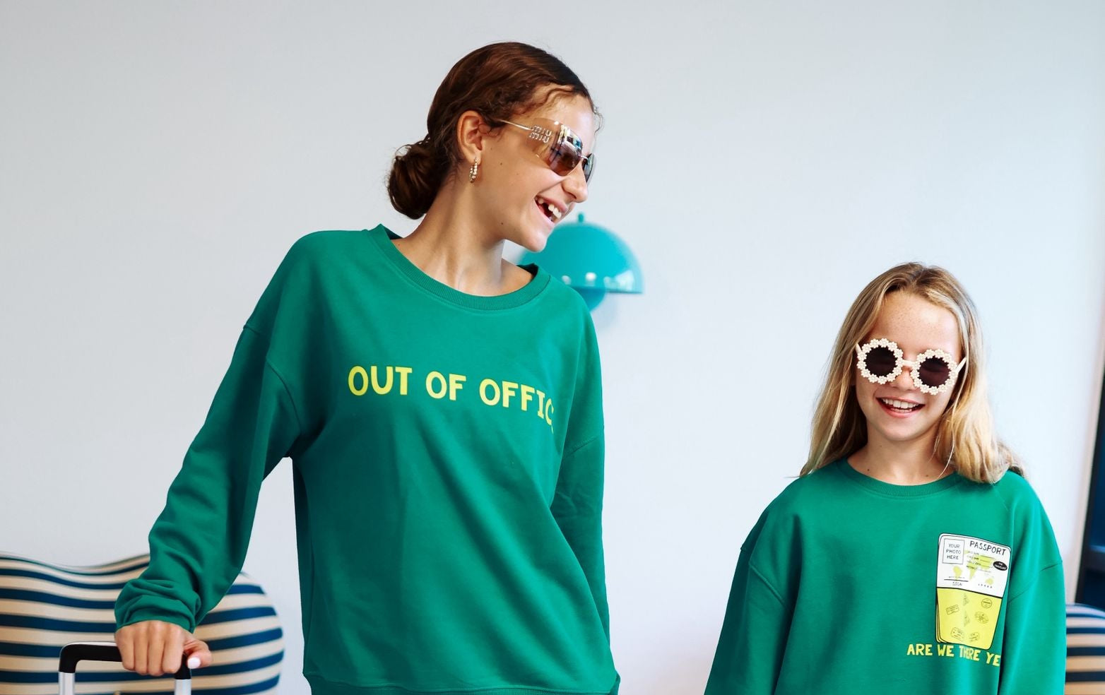 ARE WE THERE YET? | IN GREEN | oversized drop shoulder | KIDS