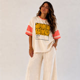 PANTONE |CORAL | OVERSIZED MOM TEE