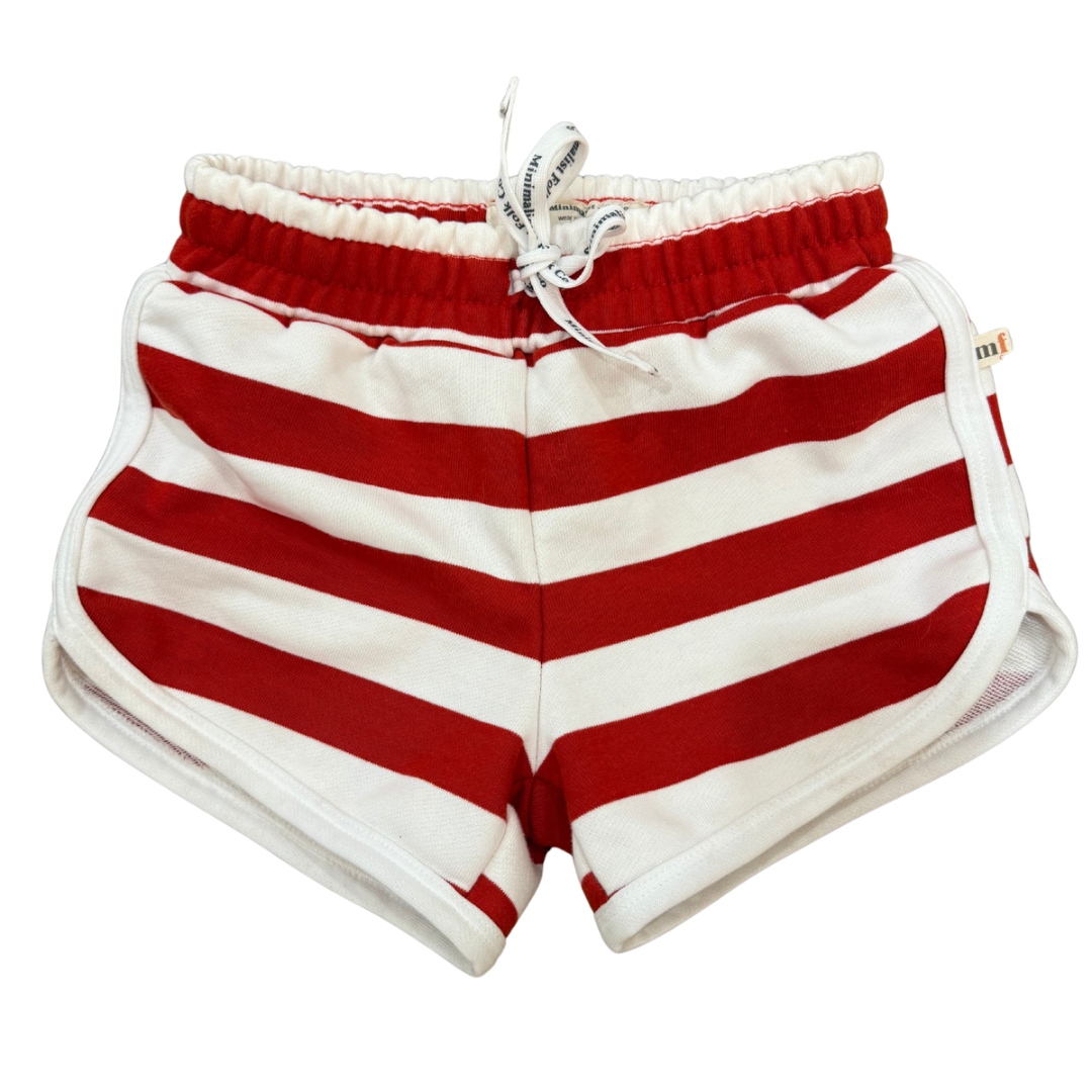 Dusty Red Striped Kids Shorts main image 0