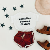 CAMPFIRE S'MORES & STARS in Black | OVERSIZED | Kids Tee