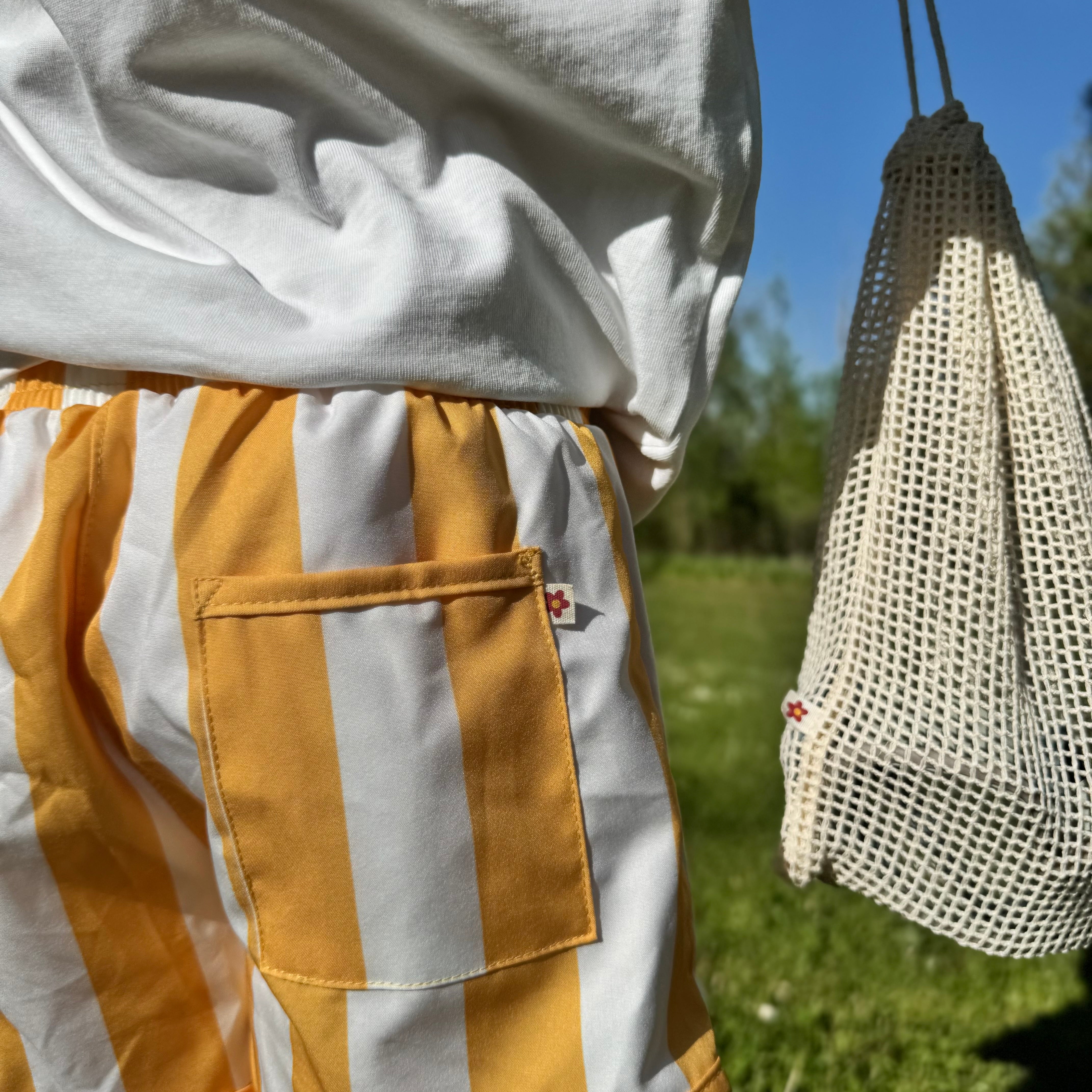 MA-ME-MI | BOARDSHORTS | STRIPED MUSTARD