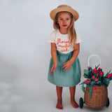 FLOWER MARKET GIRL in Hot Pink | OVERSIZED | Kids Tee