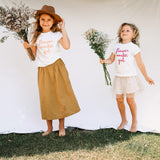 FLOWER MARKET GIRL in Hot Pink | OVERSIZED | Kids Tee