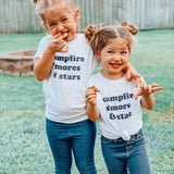 CAMPFIRE S'MORES & STARS in Black | OVERSIZED | Kids Tee